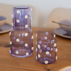 Carafe à eau violette fleurs en relief - Party Flowers - Kare Design